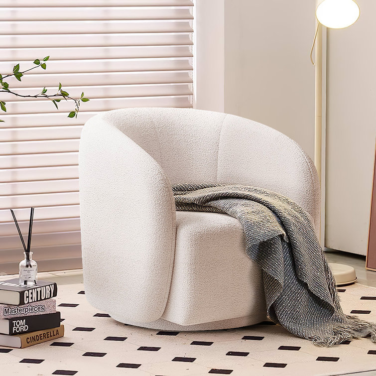 Wade Logan Jhirayr Upholstered Swivel Armchair Reviews Wayfair